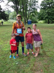 Happy to be with my family at the finish. The best cure for a bad race.