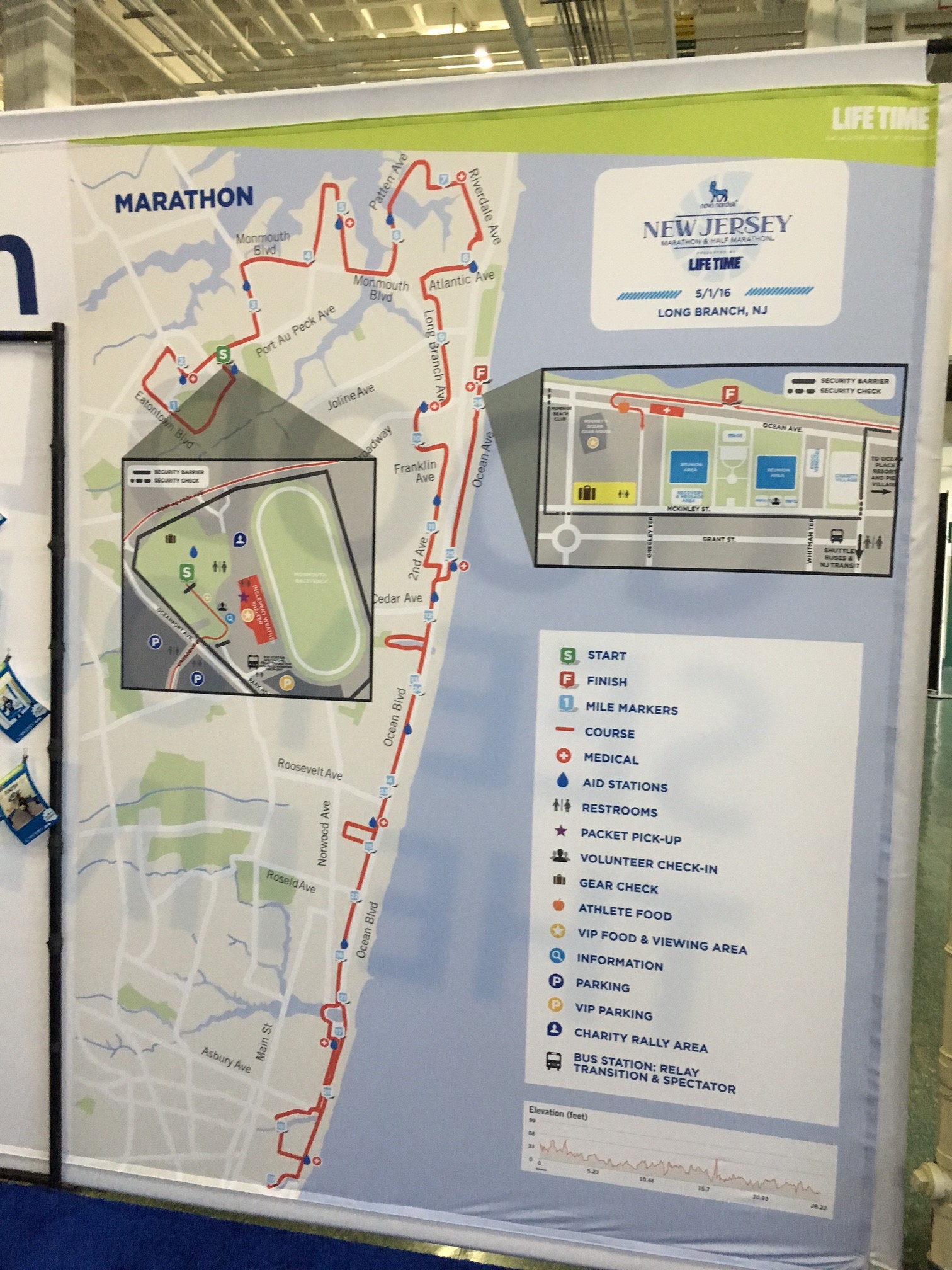 The course map that was displayed at the expo