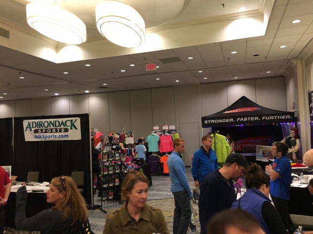 A small but busy marathon expo